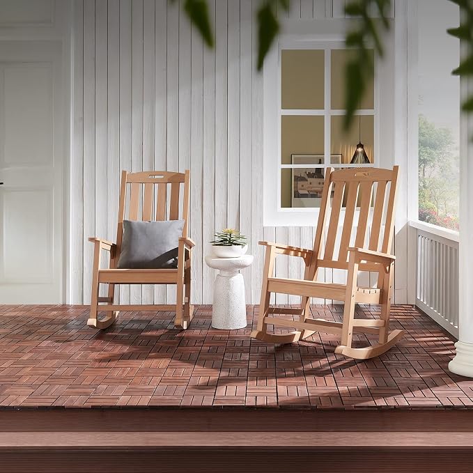 Psilvam Oversized Outdoor Rocking Chair, - Image 2