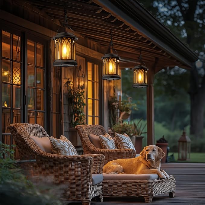 Solar Lanterns Outdoor Waterproof 4-Pack: Hanging Solar Lights - Image 5