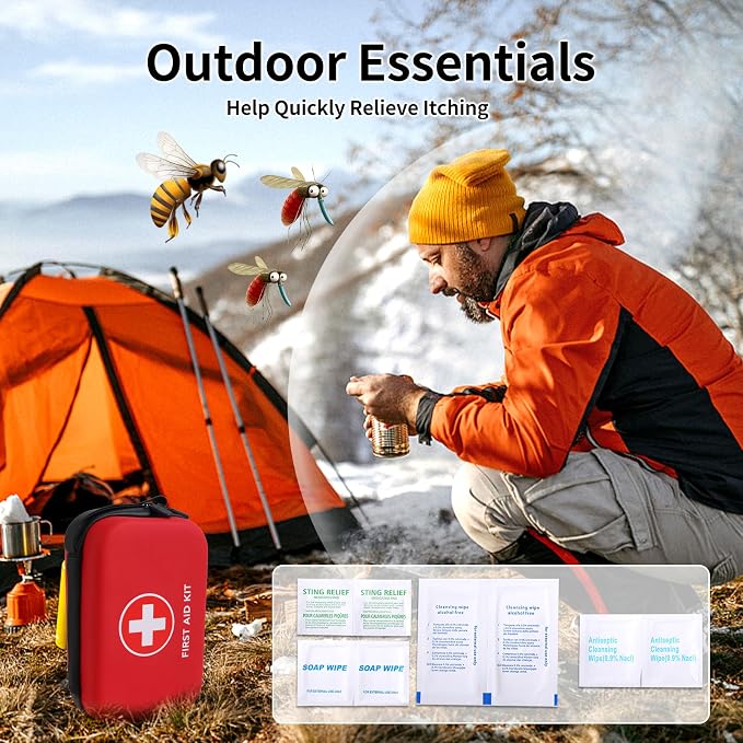 First-Aid-Kit-for-Car-Home-Travel-Camping-Businesses, Compact Waterproof Hard - Image 5