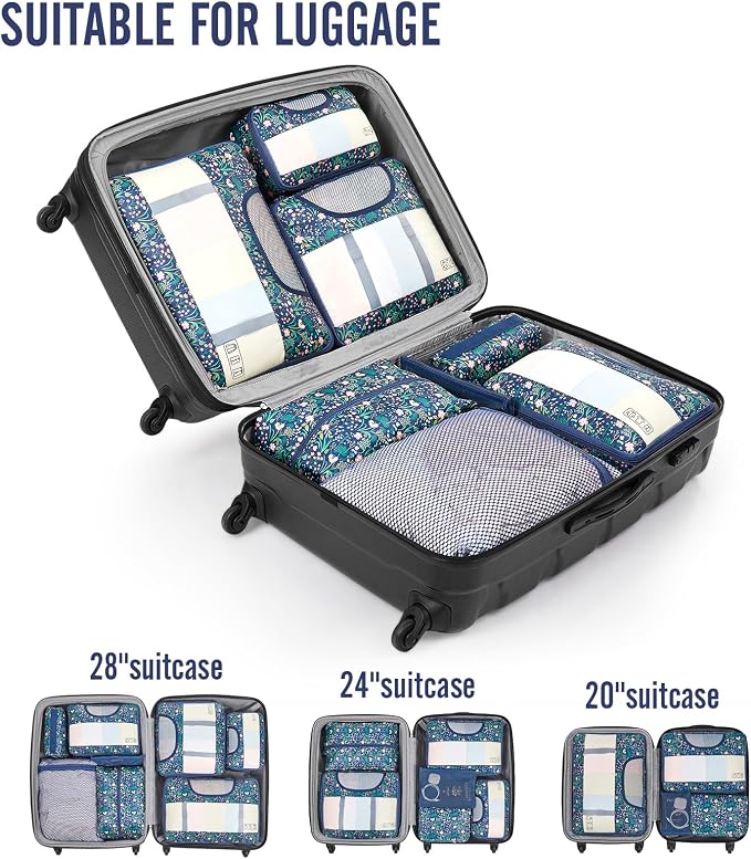 Veken 10 Set Packing Cubes for Travel Essential, Suitcase Organizer Bags in 4 - Image 6