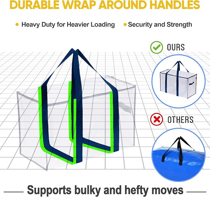 VENO 10 Pack Moving Bags, Heavy Duty, Moving Boxes Alternative, Packing Storage - Image 5