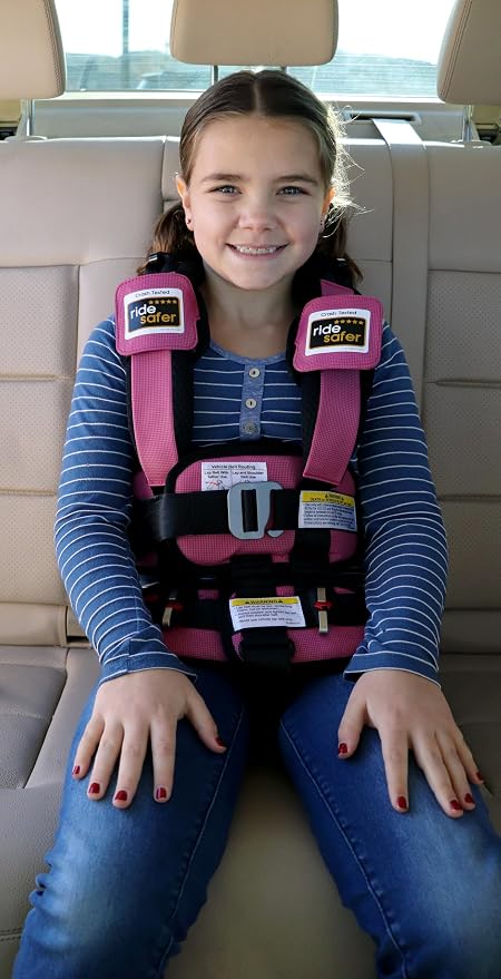 Small Pink, Lightweight, Portable Car Seat - Image 2
