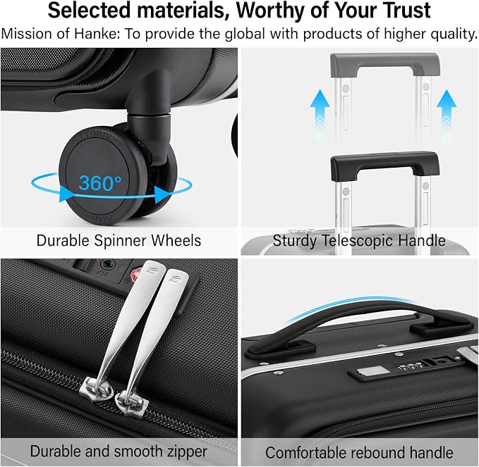 Hanke 20 Inch Carry On Luggage - Image 9