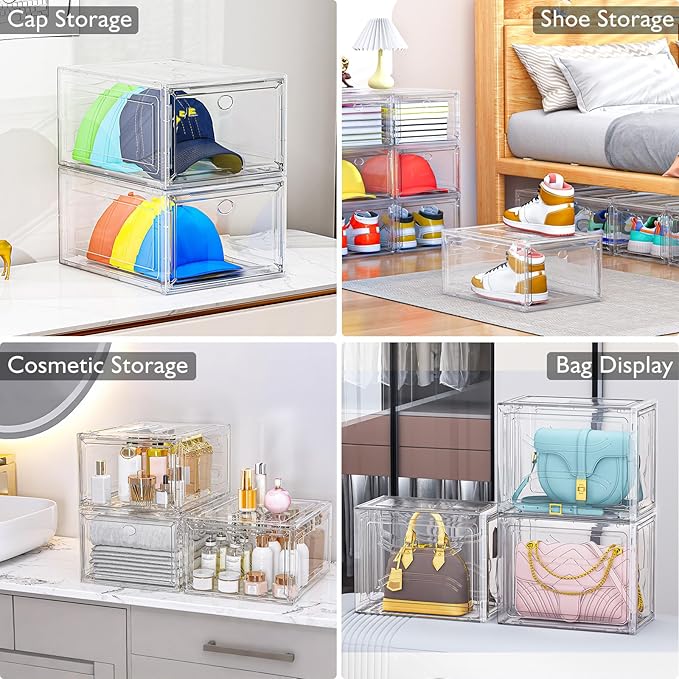 7 code Large Clear Shoe Boxes Organizer【Thicker Material】 Stronger Shoe Box - Image 6