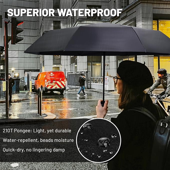 SY COMPACT Travel Umbrella Windproof Automatic Umbrellas Small Compact UV Sun - Image 6