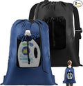 2-Pack Backpack Laundry Bags, Heavy Duty Laundry Bag Backpacks by Coomeelaundrybag
