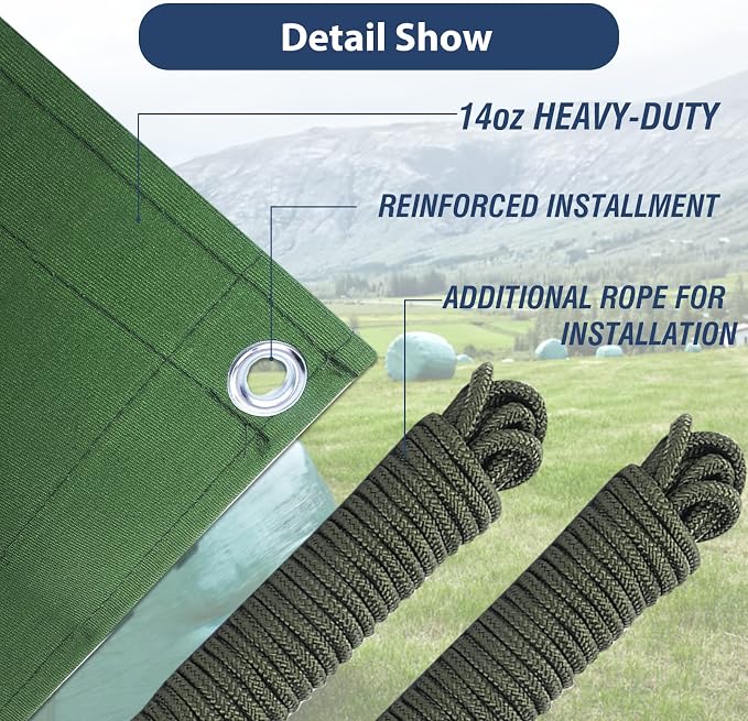 9’x12’ Canvas Tarps Heavy Duty Waterproof Tarpaulins - Image 5