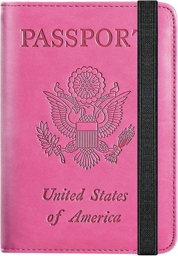 Passport Holder Cover Wallet Travel Essentials RFID Blocking Leather Card Case by PASCACOO