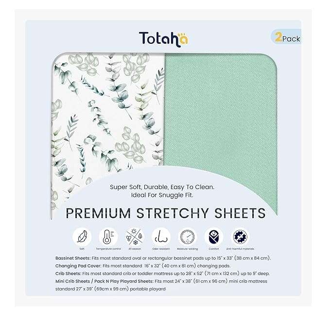TotAha Botanical Crib Sheets Netural by TotAha%7CUnitedStates
