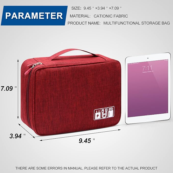 Electronics Organizer Travel Universal Cable Organizer Bag Waterproof - Image 6