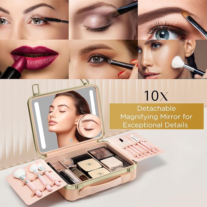 Travel Makeup Case with LED Mirror - Image 4