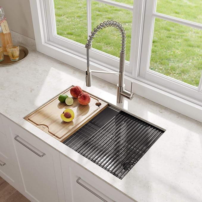 KRAUS Kore Workstation 30-inch Undermount 16 Gauge Stainless Kitchen Sink - Image 6