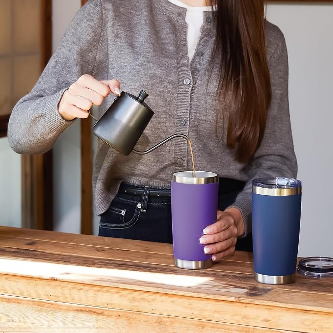 MEWAY 20oz Tumbler 4 Pack Double Wall Vacuum Insulated Travel Mug Bulk - Image 8