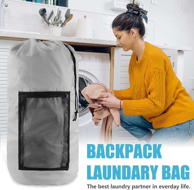 Laundry Bag Backpack, Extra Large Travel Laundry Bag - Image 2