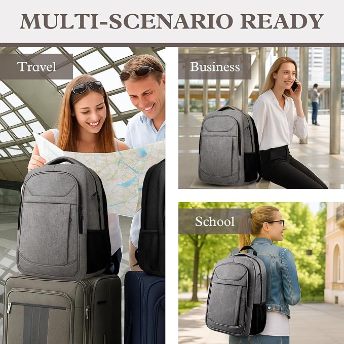 Travel Backpack, Large Travel Backpack, 17 Inch Laptop Bag, Water Resistant - Image 6