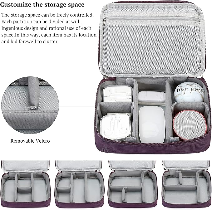 MIRLEWAIY Travel Charger Cable Organizer Portable Electronics Accessories - Image 7