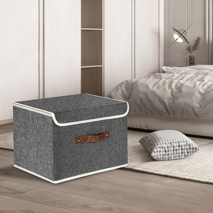 TYEERS Collapsible Storage Boxes, Washable Fabric Storage Bins - Image 5