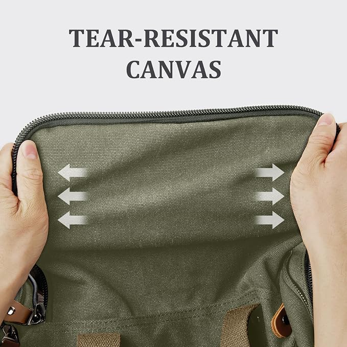Gonex Canvas Duffle Bag for Travel 60L Duffel Overnight Weekender Bag - Image 2