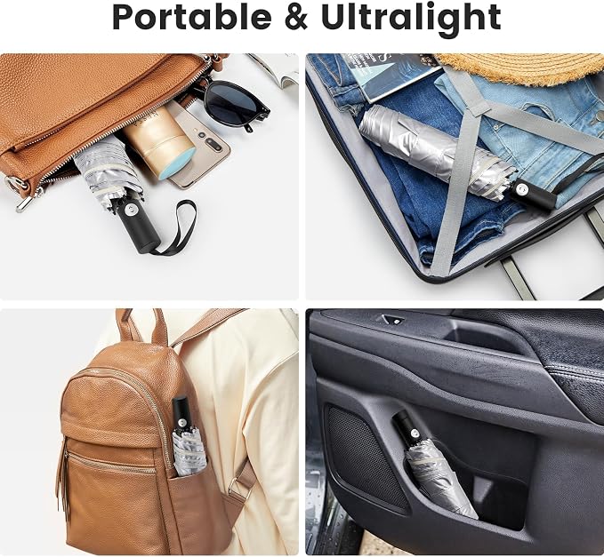 G4Free 43 Inch Travel Umbrella Ultralight UPF 50+ UV Protection Compact Sun - Image 7