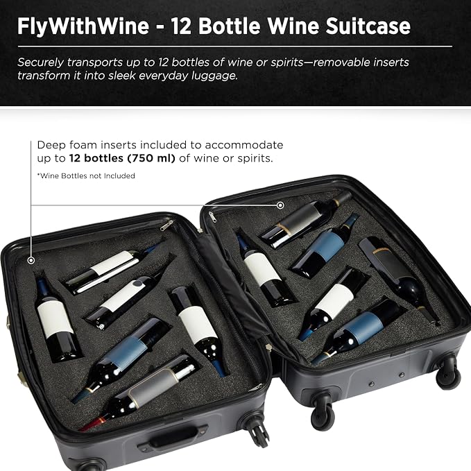FlyWithWine® by VinGardeValise 12 Bottle Hard Shell Wine Suitcase - Image 2