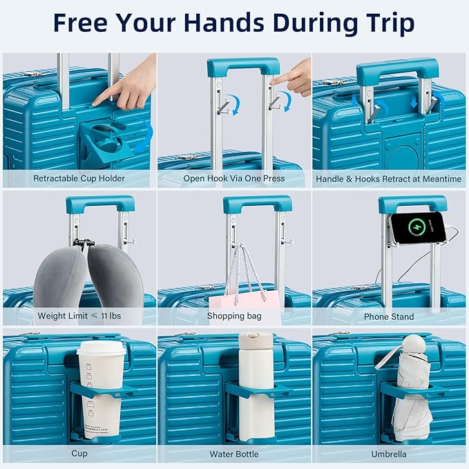 28 Inch Luggage Hard Shell Suitcases, Expandable Travel Checked Luggage 28 Inch - Image 2