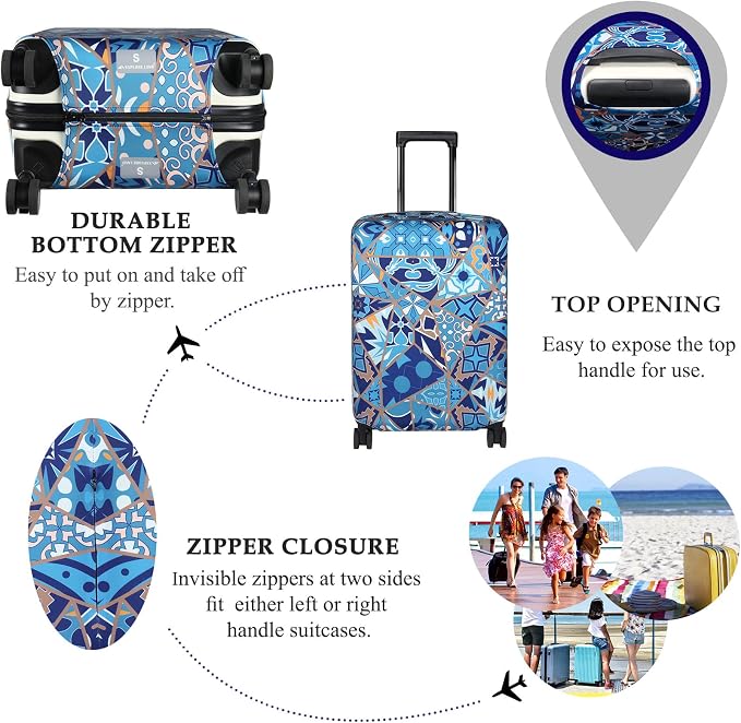 Explore Land Travel Luggage Cover Suitcase Protector Fits 27-30 Inch Case - Image 3