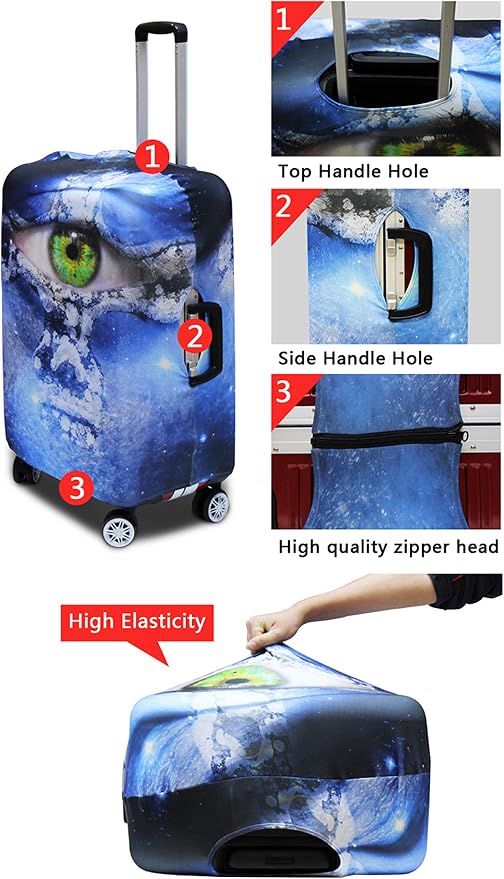 Tiger Travel Luggage Covers 30-32 Inch Spandex Suitcase Protectors - Image 6