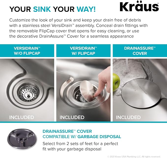 KRAUS Dex 25-Inch Undermount Single Bowl TRU16 Gauge Stainless Steel Kitchen - Image 3