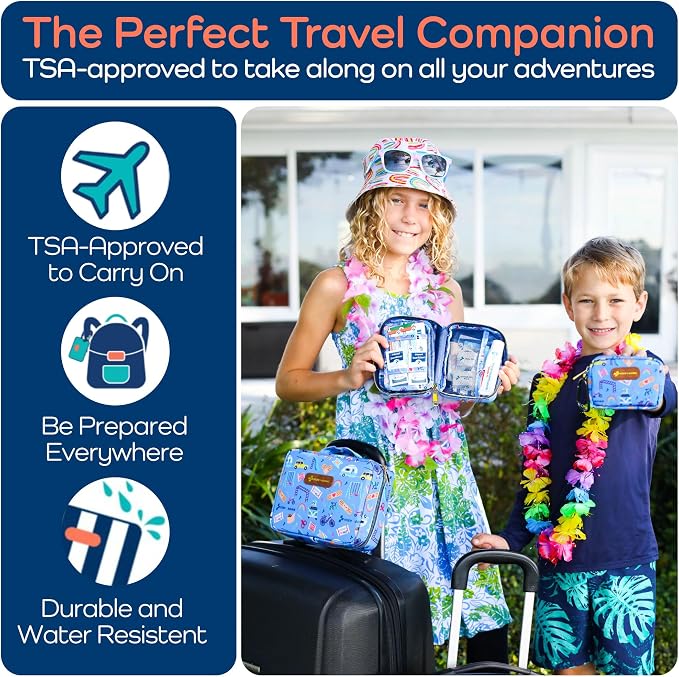 KeepGoing Travel First Aid Kit for Kids – 130 Pc. for Car, Diaper Bag & Backpack - Image 2