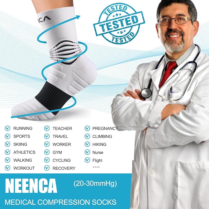 NEENCA Medical Compression Socks—2 Pairs, Ankle Socks - Image 7