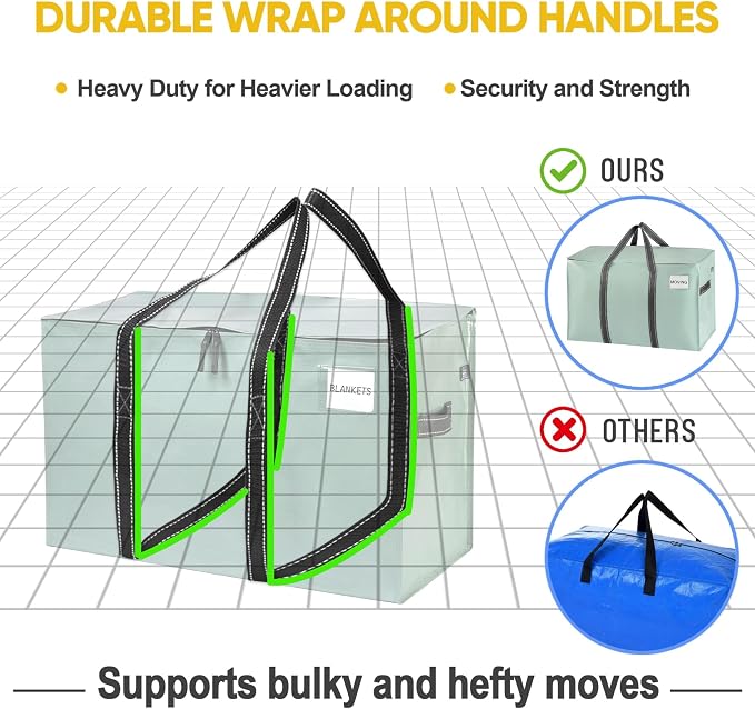 VENO 6 Pack Moving Bags, Heavy Duty, Moving Boxes Alternative, Packing Storage - Image 5