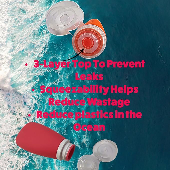 Travel Bottles for Toiletries, TSA Approved 3oz Leak Proof Silicone Refillable - Image 7