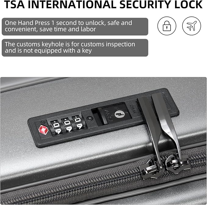 Premium Carry On Luggage, 20Inch&29 Inch Top Opening Airline Approved ABS+PC - Image 8