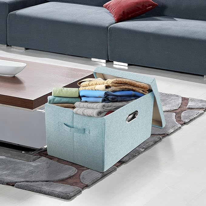 TYEERS Large Storage Bins with Lids, Collapsible, Fabric Storage Boxes - Image 5