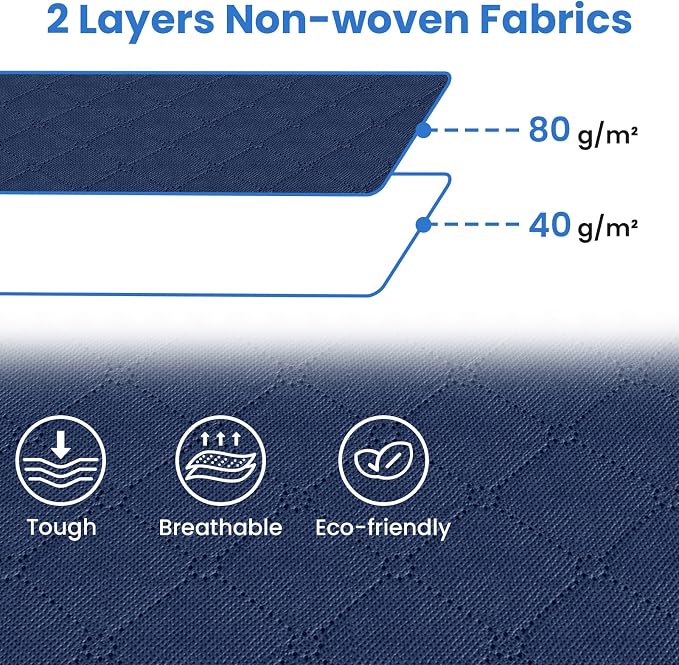 Fab totes 10 Pack Clothes Storage, Foldable Thick Fabric Blanket Storage Bags - Image 3