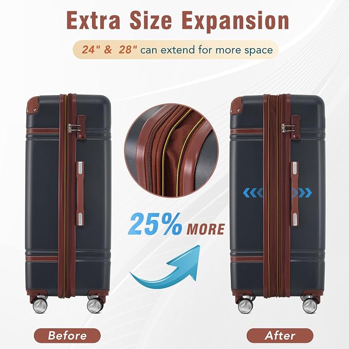 Merax Suitcase Set 28 inches Expandable Luggage - Image 7