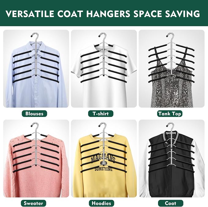DOIOWN Space Saving 6 Tier Coat Hangers - Image 7