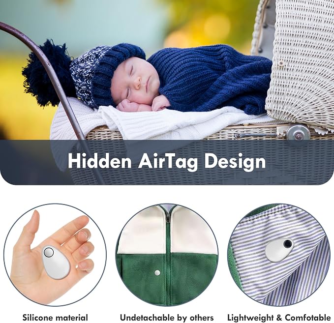 Airtag Holder for Kids Hidden 2 Pack Upgraded GPS Tracker Case, Anti-Removal - Image 2