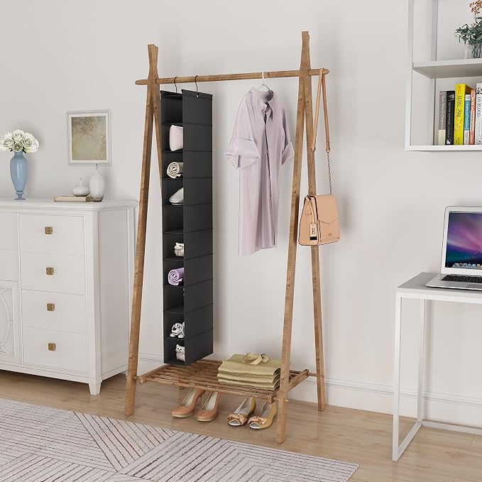 MAX Houser 10-Shelf Hanging Shoe Shelf Organizer, Hanging Shoe Storage - Image 2