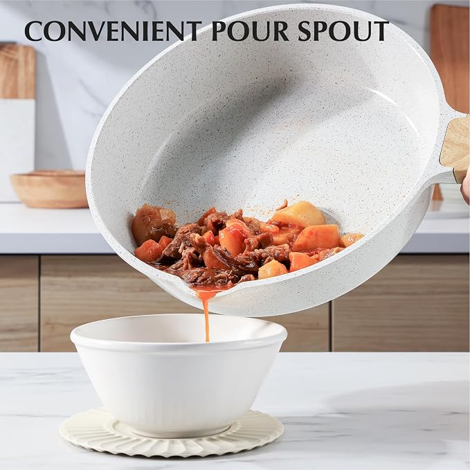 SENSARTE Nonstick Ceramic Cookware Set 23-Piece, Healthy Pots and Pans Set - Image 6