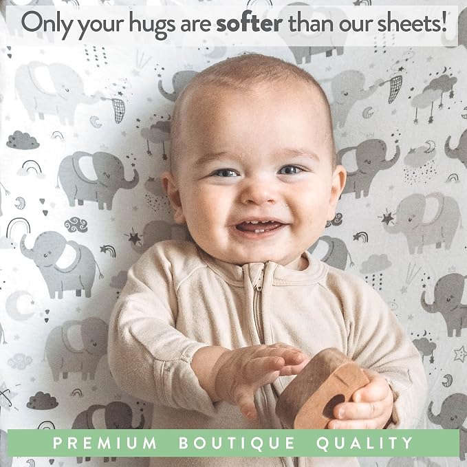Travel Crib Fitted Sheets for Baby Bjorn, Guava Lotus Travel Crib and 24 x 42 - Image 5