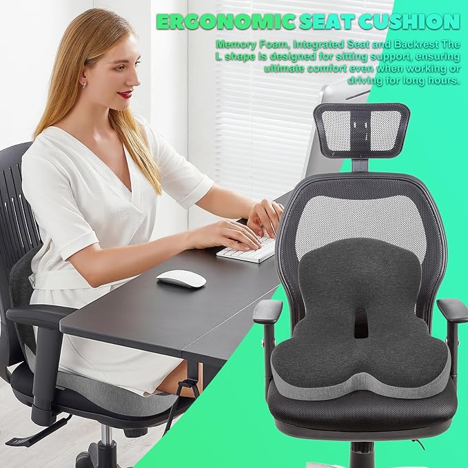 Buttocks Cushion for Office Chair Memory Foam Seat Pad for Butt Support - Image 9