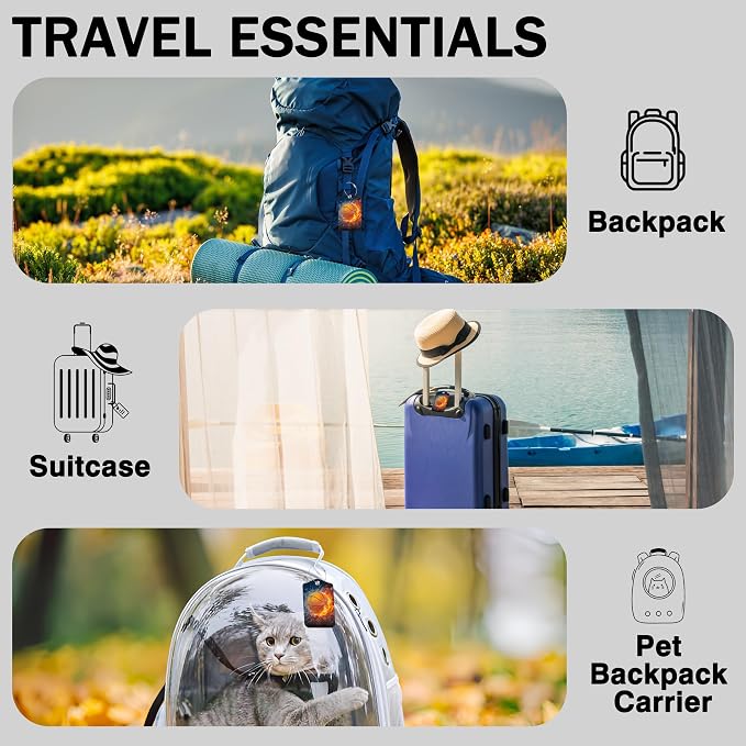 Basketball on Fire Set of 2 Luggage Tags - Image 6