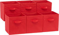 Amazon Basics Cube Organizer Storage Bins Handles, Collapsible Fabric, by AmazonBasics