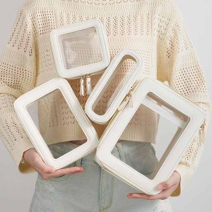 Aveniee Clear Makeup Bags, Double Layer Cosmetic Case - Image 6