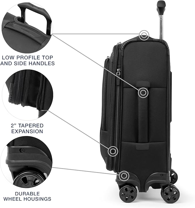 Travelpro Crew Classic Lightweight Softside Expandable Carry on Luggage - Image 6