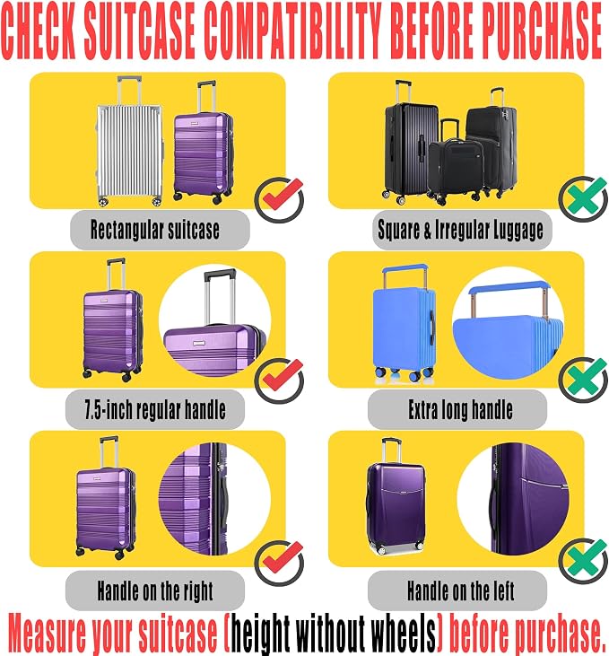 28 Inch Clear PVC Luggage Cover, 0.2mm Thick Lightweight Waterproof, - Image 3