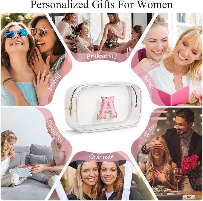 YOOLIFE Initial Makeup Bag Travel Toiletry Bag - Image 6
