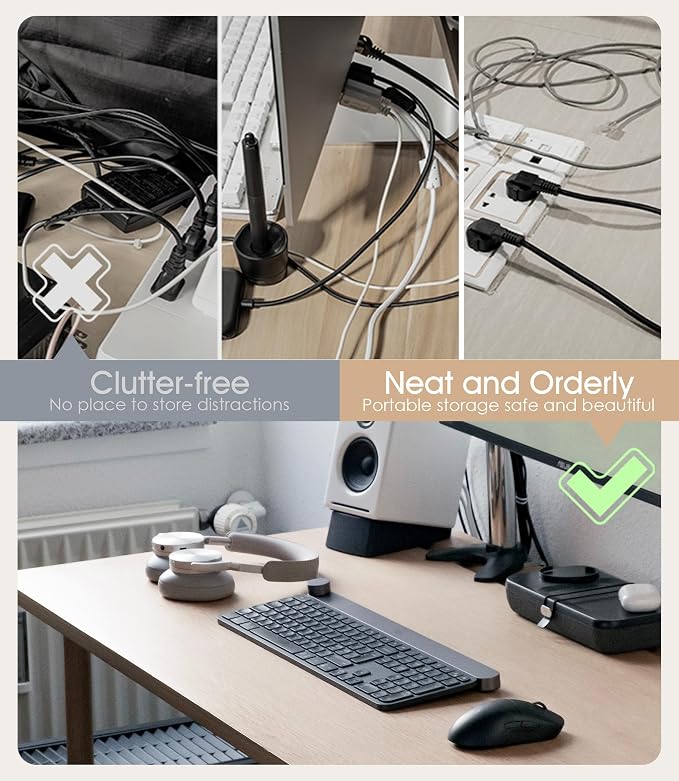 20Pcs Nearockle Reusable Cable Ties, Adjustable Silicone Cord Organizer Small - Image 5