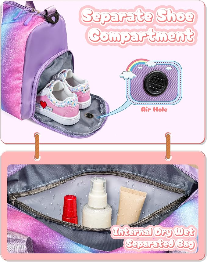 Birthday Gifts for 3 4 5 6 7 8 9 10 11 12 Year Old Girls-Girl Gym Bag - Image 7